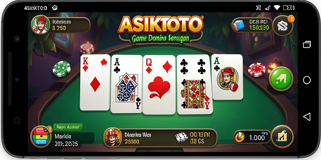 Screenshot utama ASIKTOTO menampilkan gameplay seru Domino.
