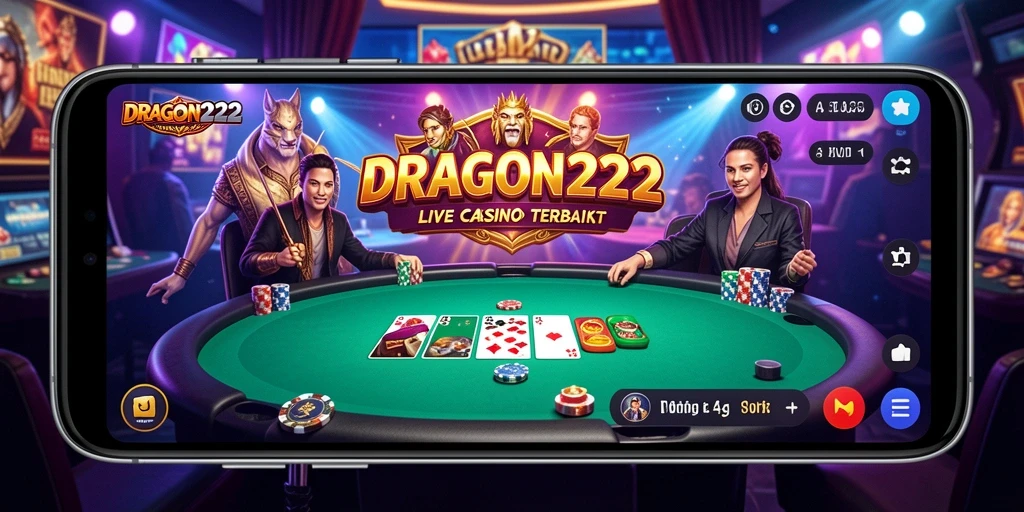 Screenshot gameplay Live Casino DRAGON222 yang menampilkan dealer langsung dan suasana permainan.