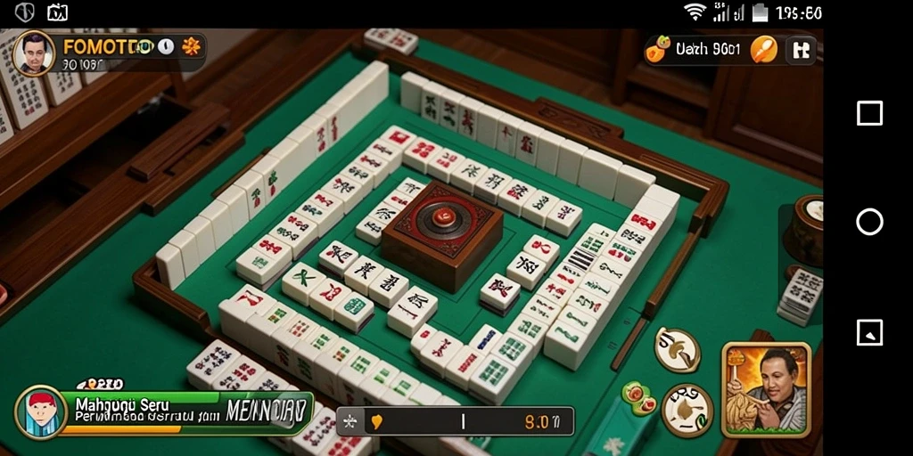 Screenshot FOMOTOTO menampilkan gameplay Mahjong yang mengasyikkan.