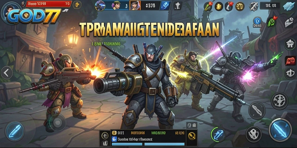 Tangkapan layar utama GOD77 menampilkan pertempuran strategi yang intens dan seru.