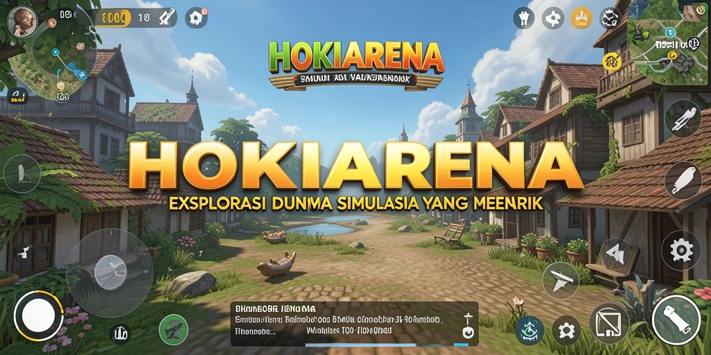 Screenshot gameplay HOKIARENA menampilkan dunia simulasi yang menakjubkan.