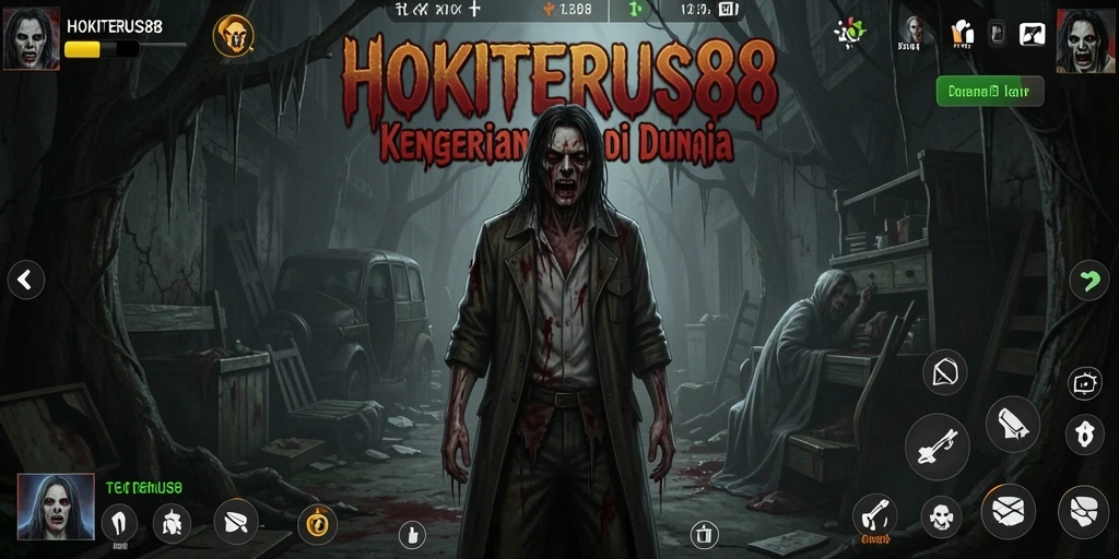 Screenshot HOKITERUS88 menunjukkan suasana mencekam dan gameplay yang mendebarkan.