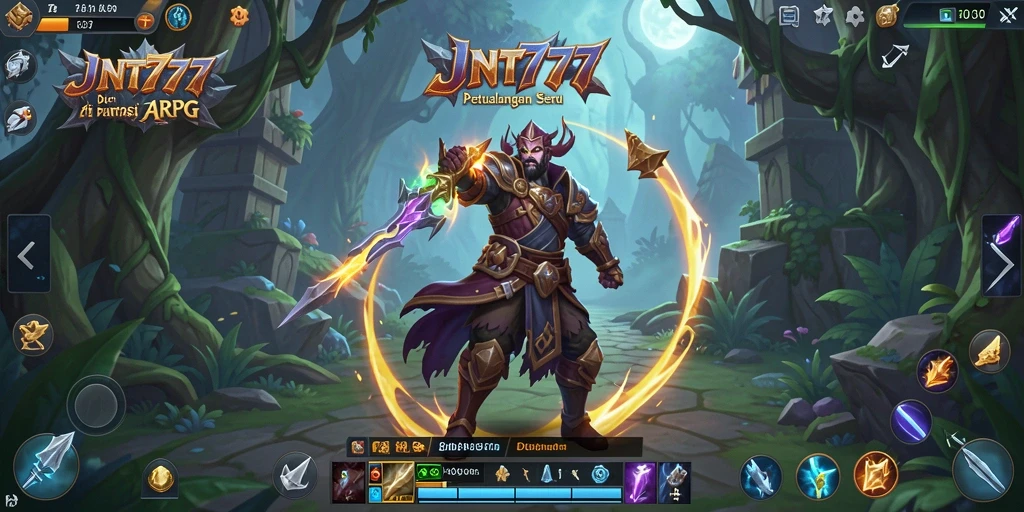 Tampilan gameplay seru JNT777 dalam gaya ARPG.