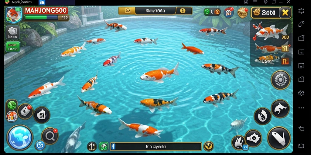 Tampilan gameplay MAHJONG500 dengan aksi tembak ikan yang menarik.