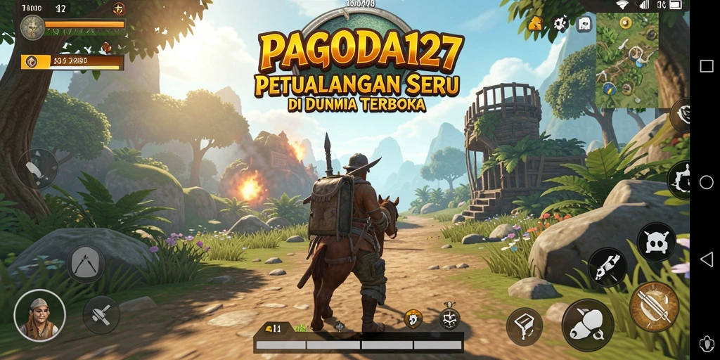 Tangkapan layar utama yang menunjukkan aksi gameplay Open World di PAGODA127.