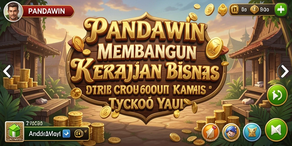Tangkapan layar gameplay <strong>PANDAWIN</strong> menunjukkan momen seru mengelola bisnis.