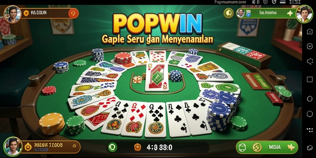 Screenshot menunjukkan gameplay seru dalam permainan Gaple.
