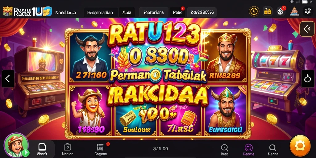 Screenshot RATU123 menampilkan gameplay Slot yang menarik dan penuh warna.