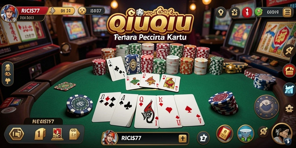 Tampilan gameplay seru dalam RICIS77 saat bermain QiuQiu.