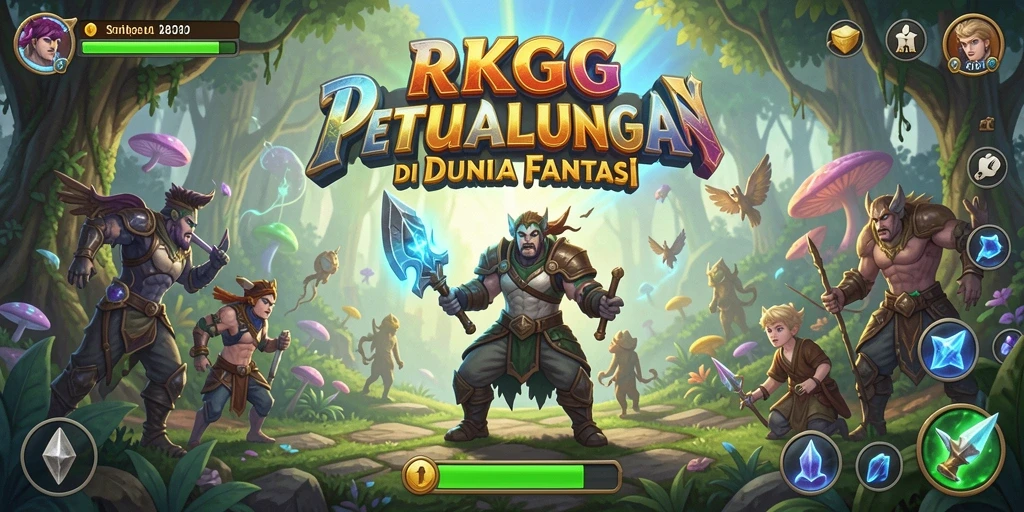 Tampilan gameplay seru dalam petualangan fantastis RKGG.