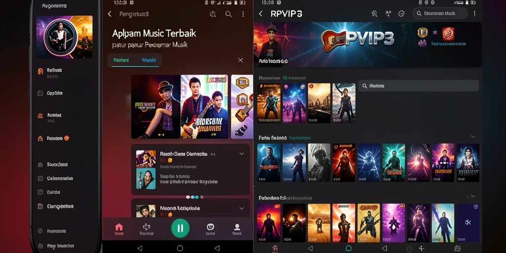 Screenshot gameplay RPVIP3 yang menampilkan interaksi musik yang seru.