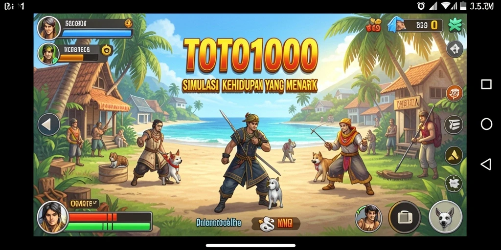 Tampilan screenshot menampilkan gameplay menarik TOTO1000.